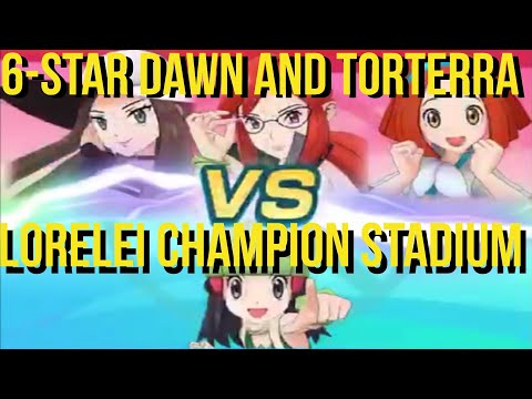 6-STAR EX Dawn VS. Lorelei's Team (1v3) Champion Stadium Hard (Triple Speed) | Pokémon Masters