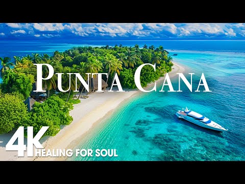PUNTA CANA NATURE in 4K UHD Drone Film + Relaxing Piano Music for Stress Relief, Sleep,Spa,Yoga,Cafe