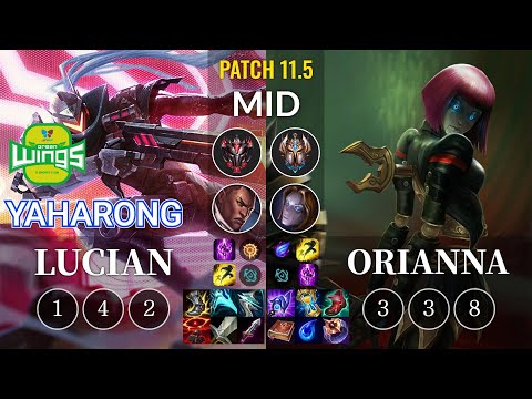 JAG Yaharong Lucian vs Orianna Mid - KR Patch 11.5