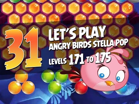 Let's Play Angry Birds Stella Pop - Part 31 - Levels 171 to 175 - Mushroom Cave