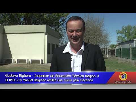 04 San Antonio de Litín: El IPEA 214 cuenta con una nueva pala mecánica - Insp. Gustavo Righero