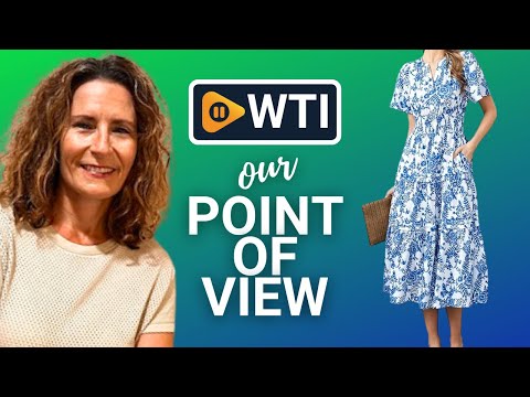Women Summer Floral Midi Dress 2024 Casual Short Sleeve V Neck Tiered Ruffle Flowy Boho Dresses with Pockets Medium Blue White Floral - WTI product video review
