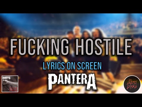 Pantera - Fucking Hostile (Lyrics on Screen Video 🎤🎶🎸🥁)