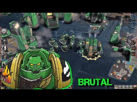 Salamanders vs Brutal Eldar | Massive 3 vs 3 Battle | Warhammer 40k Dawn of War 3 Gameplay