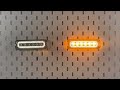 Obrysové biele LED svetlo 12V / 24V - s výstražným oranžovým LED svetlom ECE R65 / Class2 (130x40x11mm) - Video Youtube