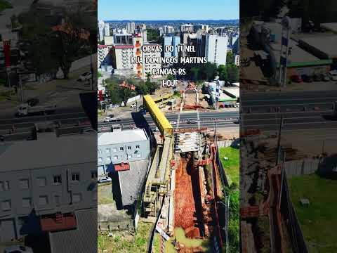 Obras no túnel da Rua Domingos Martins Canoas-RS Hoje