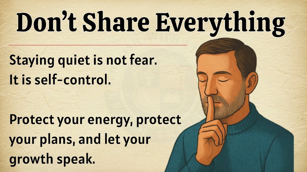 Don’t Share Everything | How Staying Quiet Makes You Stronger | Graded Reader ✅️| Motivational Video