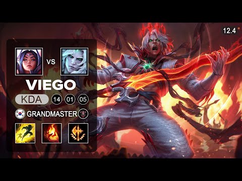 Viego Mid vs Irelia - KR Grandmaster - Season 12 Patch 12.4