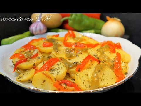 PATATAS A LO POBRE PERFECTAS PARA GUARNICIÓN DE CARNE O PESCADO Y TAMBIÉN COMO PLATO ÚNICO