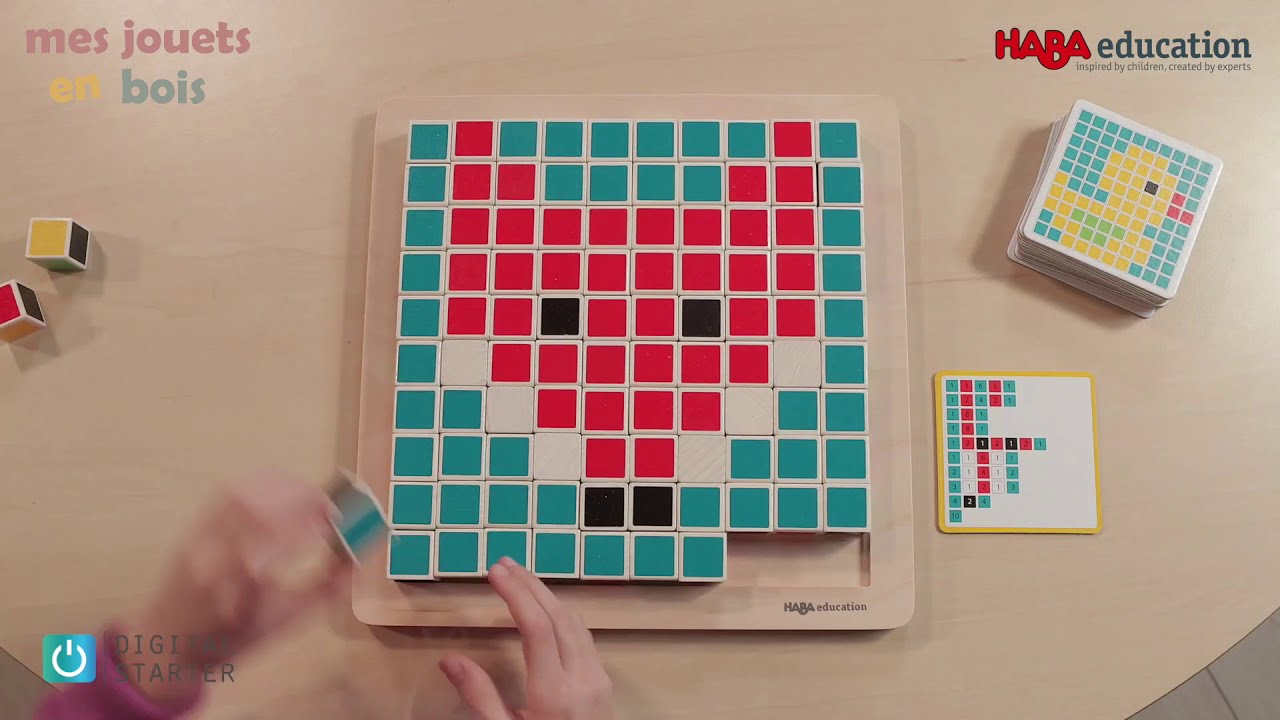 Jeu éducatif en bois - Initiation au codage - Manipulation des pixels