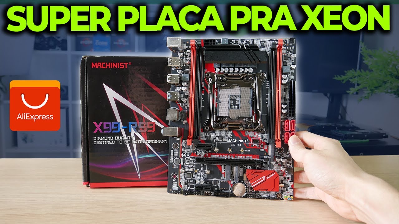 PLACA MÃE PRA XEON X99, PLACA BONITA E CHEIA DE RECURSOS - MACHINIST RS9