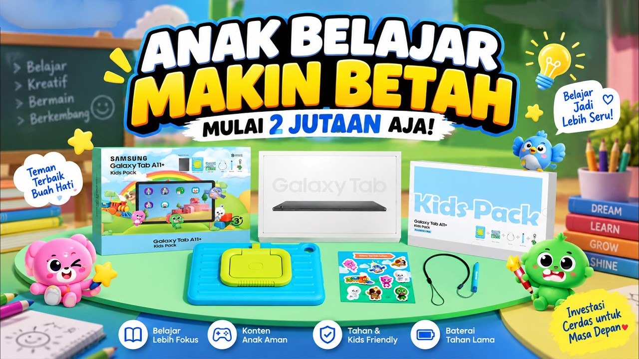 8 Tablet Ramah Kantong buat Anak Sekolah, Gak Bikin Boncos‼️