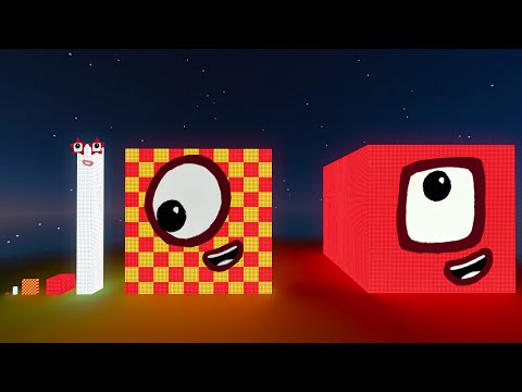 Numberblocks 0 to 1000000 One Million in Minecraft Numberblocks