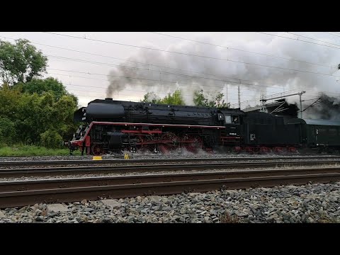BR 01.5 (01 519 alias "01 1518-8" der EFZ) mit Sonderzug Ausfahrt Saalfeld Saale am Affenfelsen