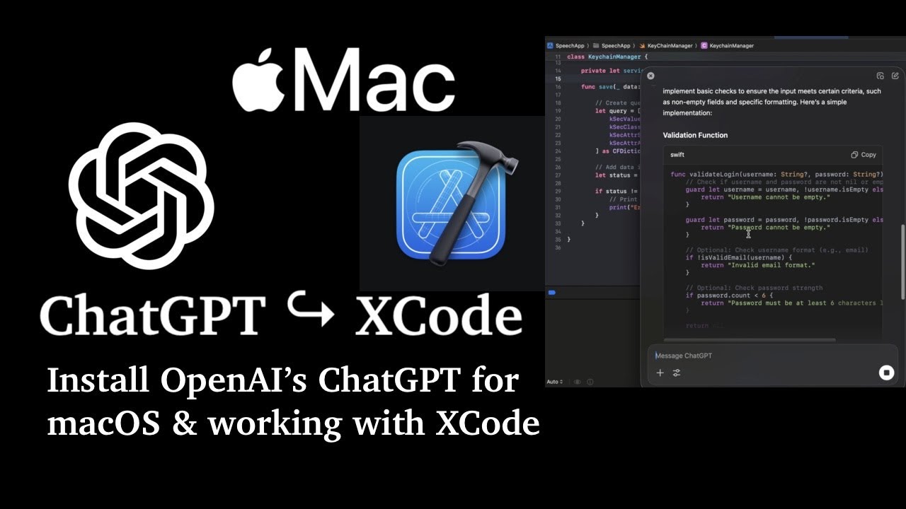 ChatGPT in macOS with XCode | ChatGPT macOS app Work with Apps feature | ChatGPT Working with XCode
