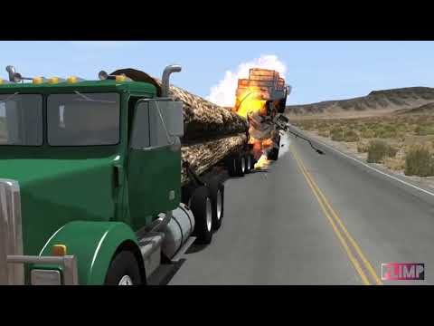 BeamNG.Drive Trucks Vs Cars #2