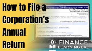 How to file an annual return? Step by step for a Canadian corporation