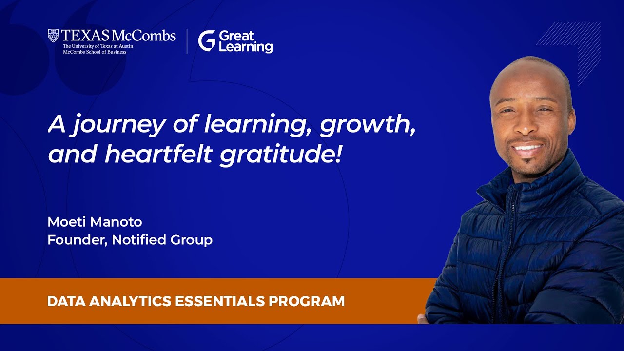 Great Learning Data Science Course Review By Moeti Manoto