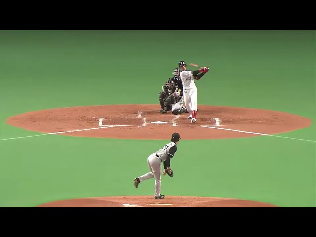【3回裏】ファイターズ・陽 2打席目は腕をうまくたたんでレフト前ヒット!!  2016/6/12 F-T
