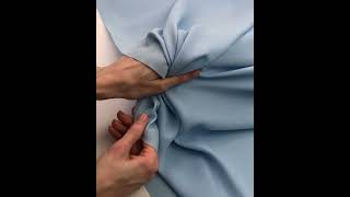 8058-26 Искусственный креп-шёлк цвет Голубой 120 гр/м2, 150 см на YouTube