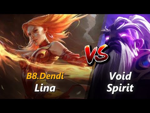 How to Lina mid vs Void Spirit (feat. Dendi) | First 7 minutes