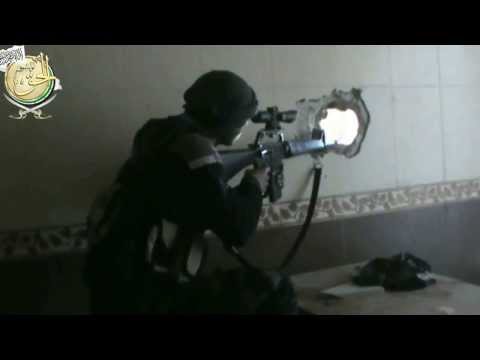 استهداف قناصي لواء سيوف الحق لجنود النظام في حي جوبر في مدينة دمشق