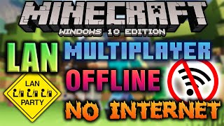 How to Play Minecraft Windows 10 Edition Multiplayer LAN OFFLINE | Quick & Easy Tutorial