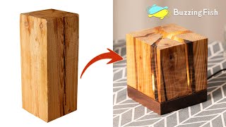 How to Make a Night Light Using Wood and Resin |Epoxy Resin Art