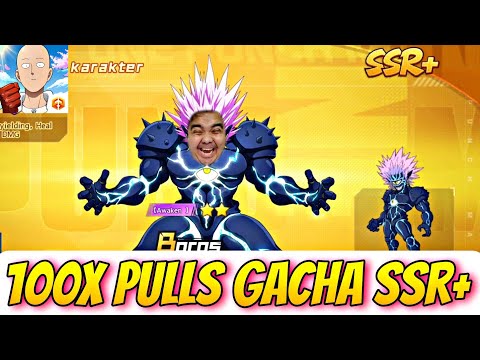 100X GACHA BOROS SSR+🔥, BANNER SSR+ SELALU RAMAH F2P WOYYY, GACHA - One Punch Man The Strongest