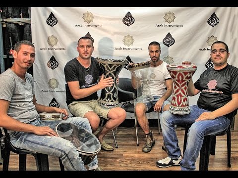 Playing Darbuka in a Marrocon Style.  Dohola, sombaty Plus doumbeks & Bandir