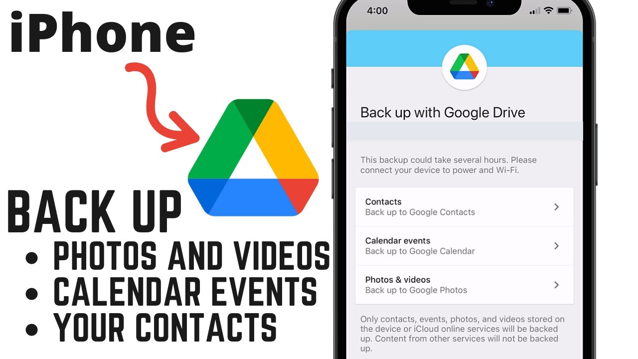 How to Back Up iPhone Data With Google Drive