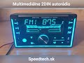 Multimediálne 2DIN autorádio - MP3 / 2x USB / SD / Bluetooth / AUX / APP - Video Youtube