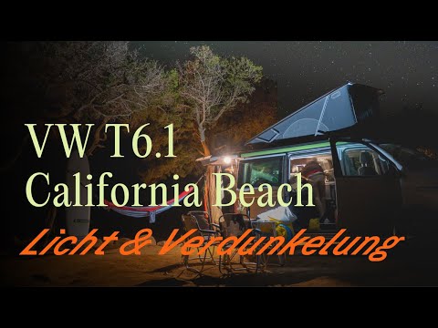 VW T6.1 California Beach: Beleuchtung & Verdunklung | Vanever 2025