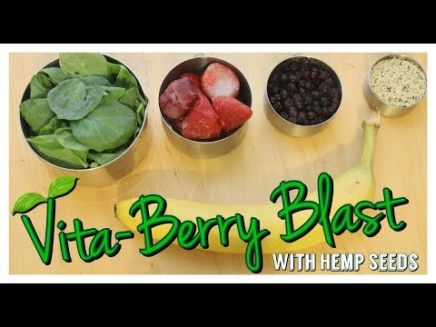 Vegan Nutribullet "Vita-Berry Blast" with Hemp Seeds