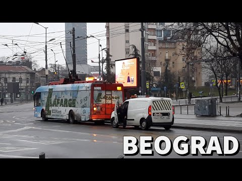 GSP Beograd Trolejbus u kvaru | Belgrade Trolleybus Malfunction Belkommunmash AKSM 321