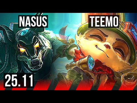 NASUS vs TEEMO (TOP) | 700+ games | KR Master | 25.11