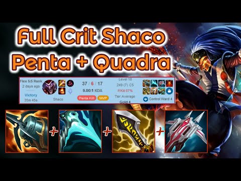 Full Crit Shaco Stomp! + Penta - S12 Ranked [League of Legends] Full Gameplay - Infernal Shaco