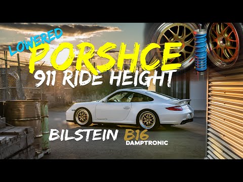 Lowered Porsche 911 on Bilstein B16 Damptronic | Driving over bumps
