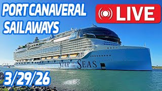 🔴 LIVE: 5 Ship Sail Away from Port Canaveral | Star of the Seas, Norwegian Prima & More! 3.29.26