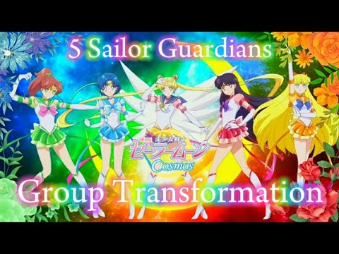 Sailor Moon Cosmos: The Movie | Eternal Inner Senshi - Group Transformation And Speech - (FANMADE)