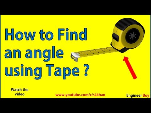 Student problem#5 :- How to find an angle using measuring Tape.