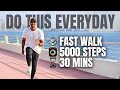 Walk Off Belly Fat At Home 5000 Steps 30 Min Speed Walk No Jumping