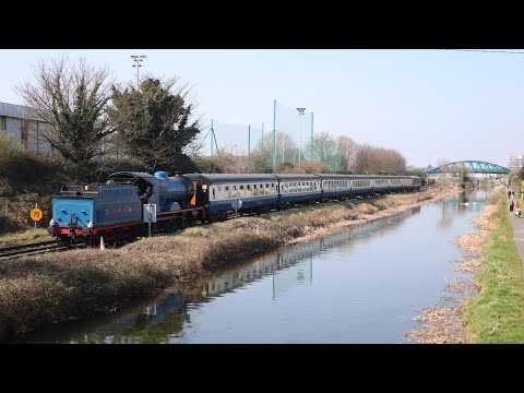 RPSI (Former GNRI) Steam Loco Number 85 Merlin + Cravens passing Broombridge, County Dublin