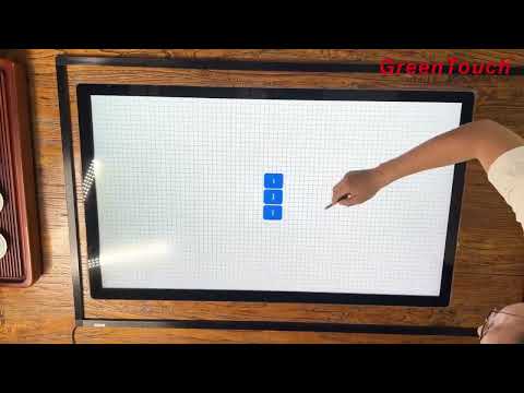 55-inch infrared touch frame calibration on 43-inch monitor