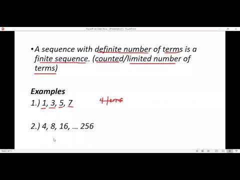 1.1.1 Definition of Sequence Finite and Infinite Sequence (MATH 10)
