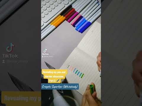 Part 2: Crayola Supertips (white body) #crayola #pens #markers
