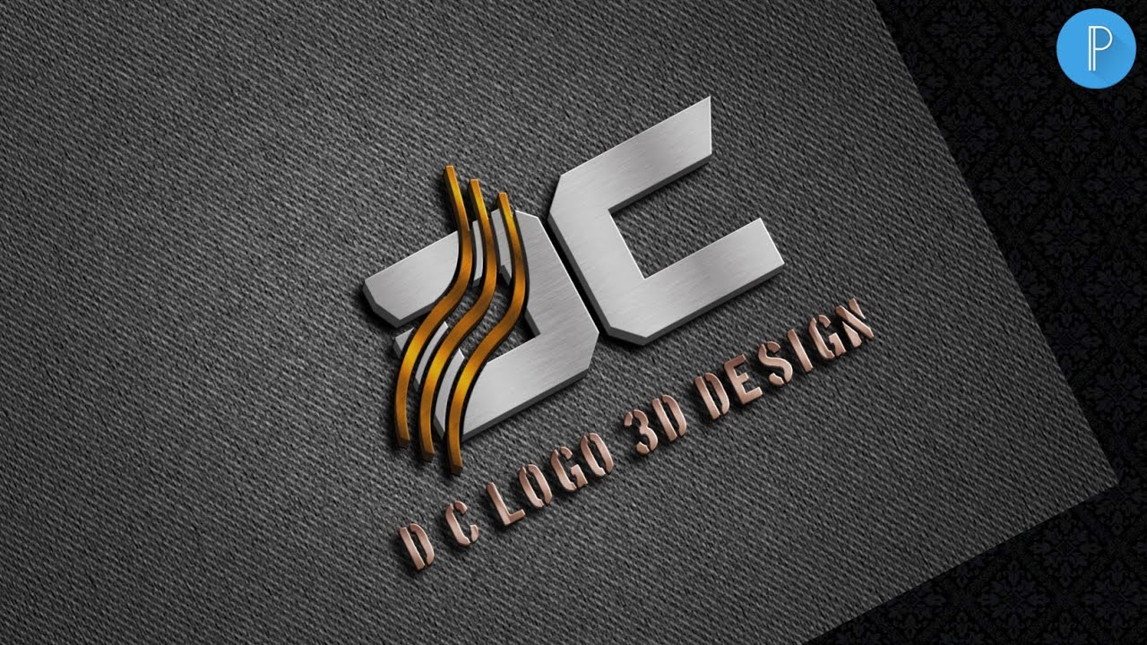 D C 3D logo design on pixellab -How to design logo on pixellab[Vandy Design]