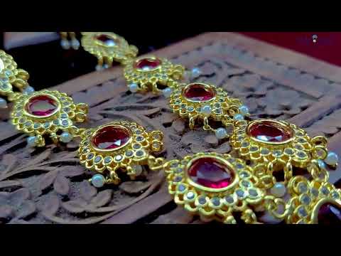Shree Shubh Mala Elegant Stone Har Kanthi for Festival Shringar Decoration video
