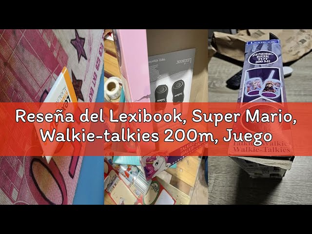 Vídeo relacionado con Lexibook, Super Mario, Walkie-talkies 200m, Juego de comunicación para niños, 2 Canales de comunicación, Clip para cinturón, a Pilas, Azul/Rojo, TW12NI