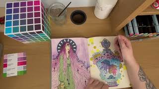 Completed pages using the ColourCube!